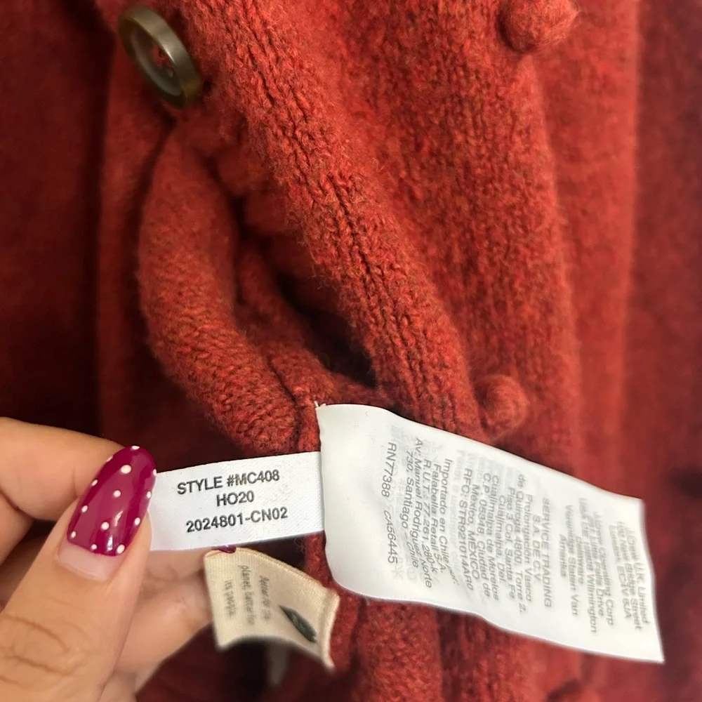 Madewell Bobble Colburne Cardigan Coziest Yarn size M chic 90s cottagecore boho - Picture 9 of 12